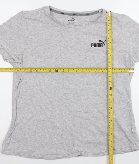 Puma Women’s Grey Short Sleeve Basic Cotton T-Shirt Size XL