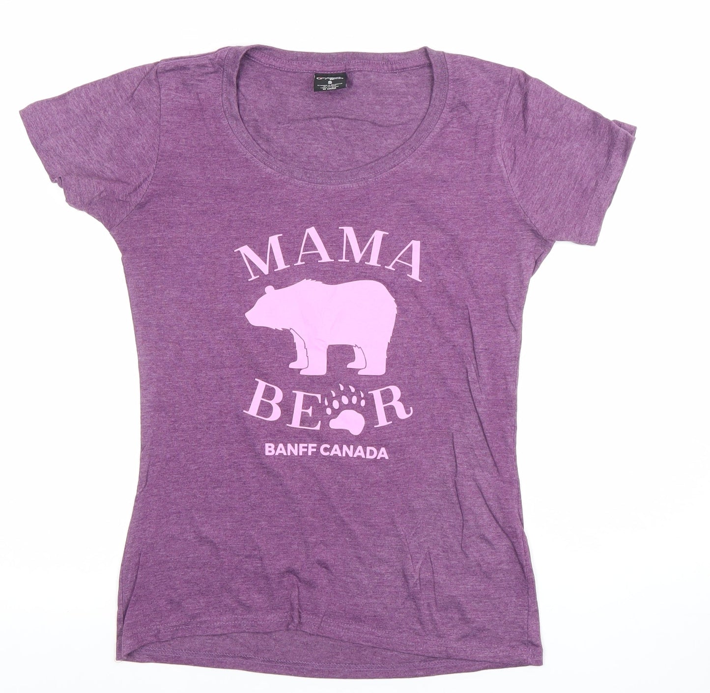 Womens UK Size S River Wear Purple Basic T-Shirt
