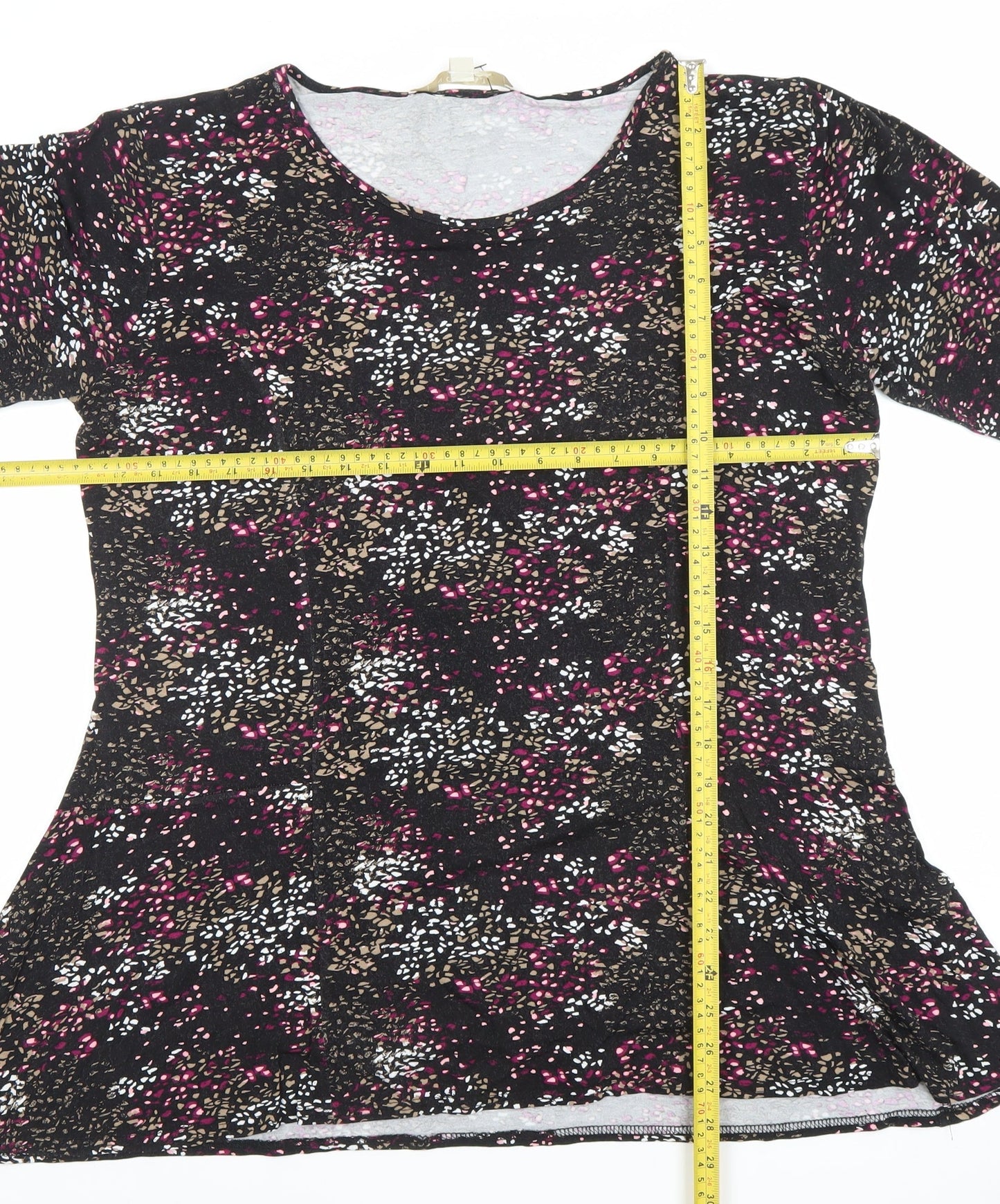 Womens UK Size XL Nougat Multicoloured Tunic Blouse