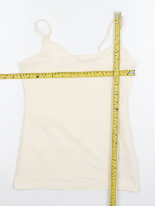 GAP Women Ivory XS Camisole Tank Top Cotton Stretch