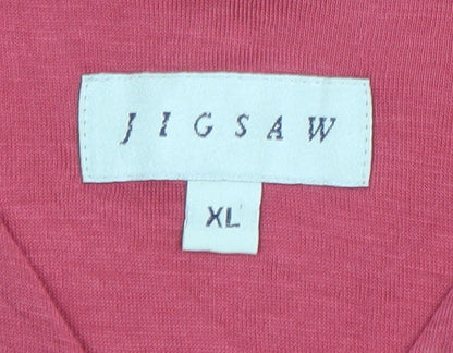 Womens UK Size XL Jigsaw Pink Wrap T-Shirt