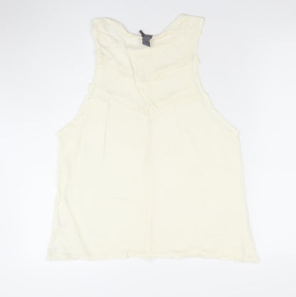 Womens UK Size S Sweaty Betty Ivory Basic Tank