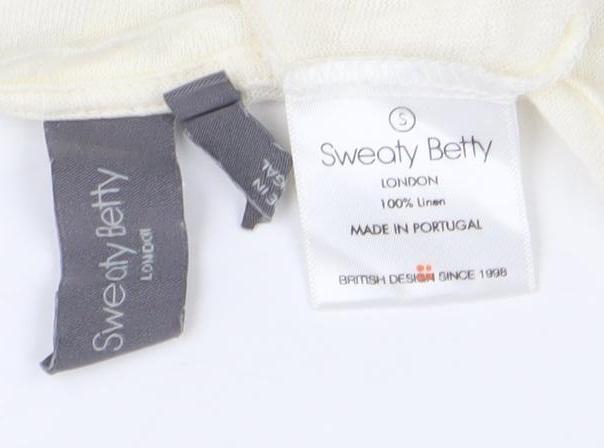 Womens UK Size S Sweaty Betty Ivory Basic Tank