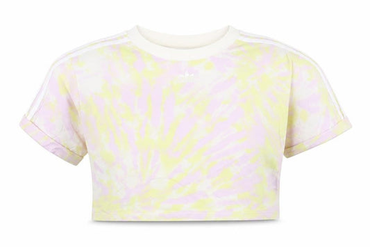 Womens UK Size 10 adidas Multicoloured Cropped T-Shirt