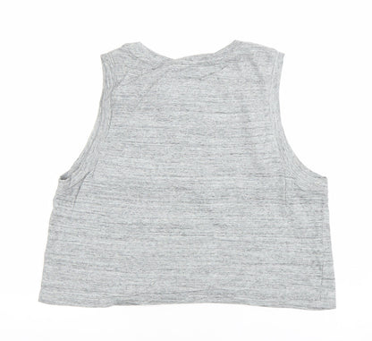 Levi's Womens Grey Cropped Tank Top Medium Casual Retro Style