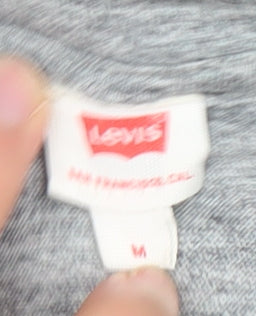 Levi's Womens Grey Cropped Tank Top Medium Casual Retro Style