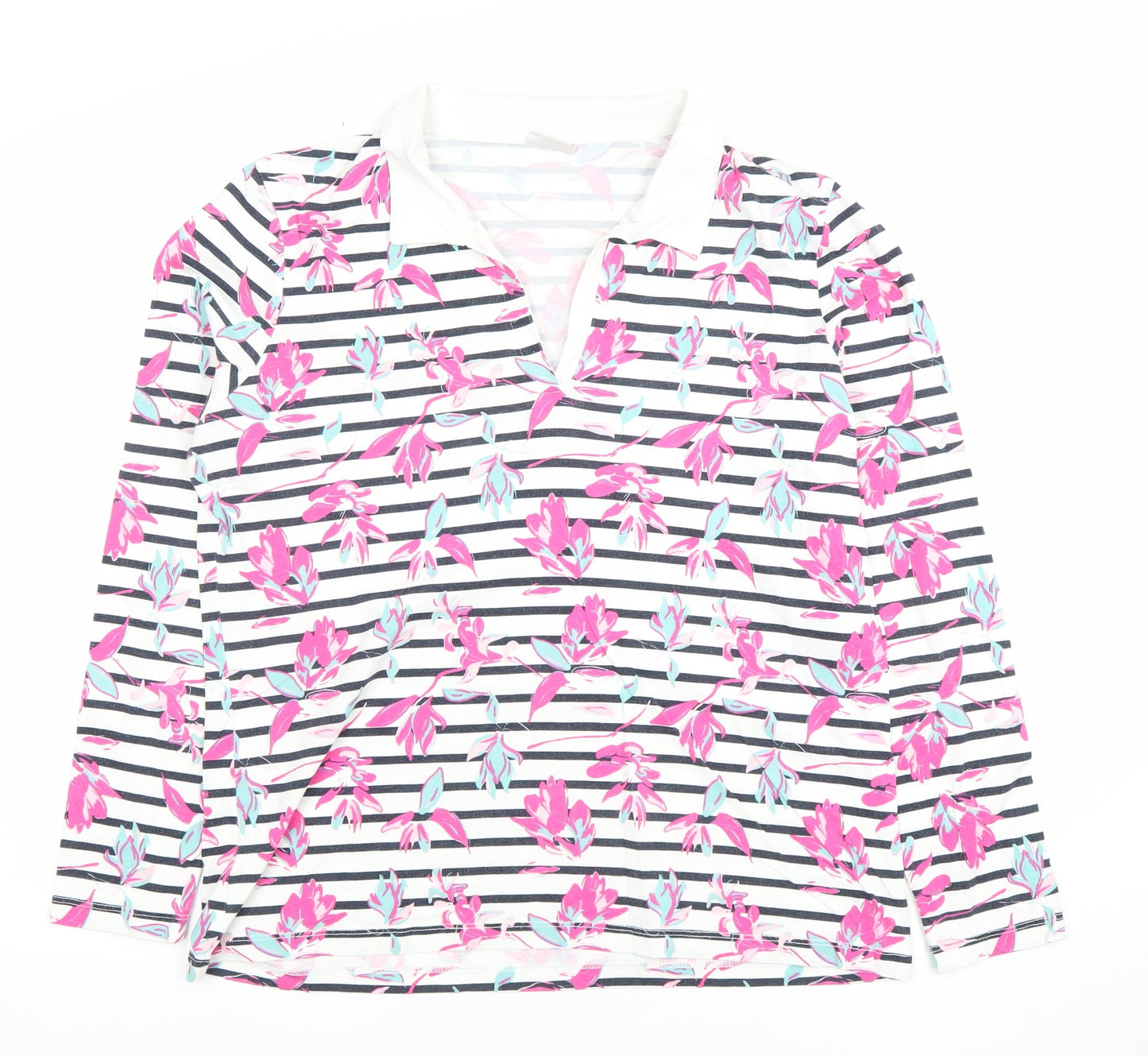 Womens UK Size M Damart Multicoloured Classic Polo