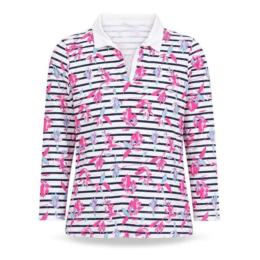 Womens UK Size M Damart Multicoloured Classic Polo