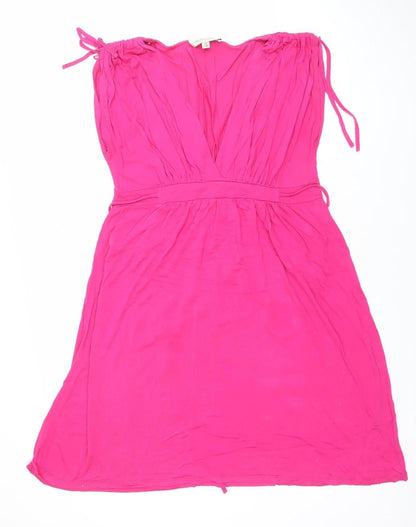 Bravissimo Women Pink Strapless A-Line Dress Size 14 Summer Casual