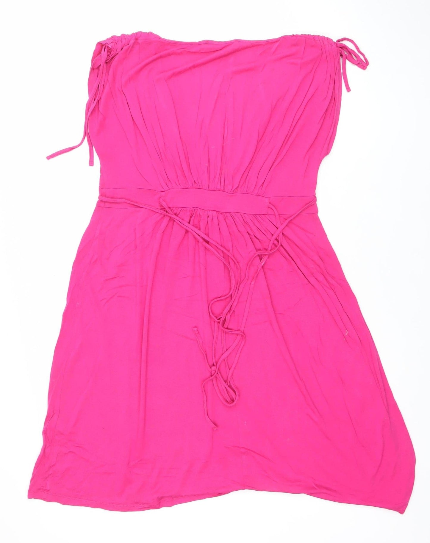 Bravissimo Women Pink Strapless A-Line Dress Size 14 Summer Casual