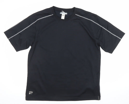 Domyos Men’s Black M Moisture Wicking Gym T-Shirt