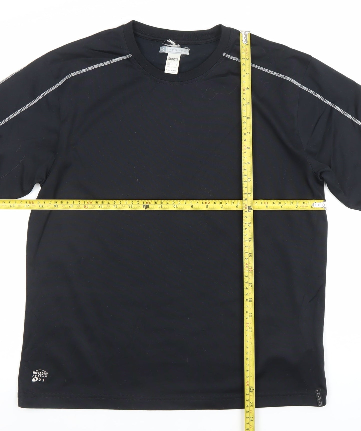 Domyos Men’s Black M Moisture Wicking Gym T-Shirt