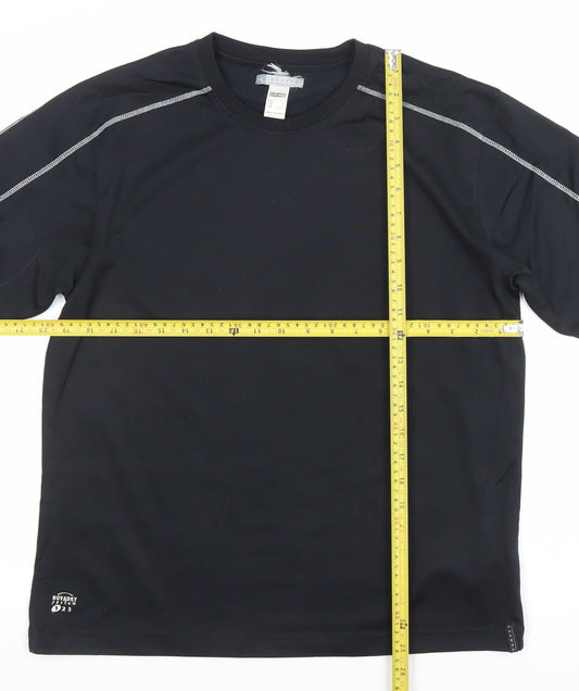 Domyos Men’s Black M Moisture Wicking Gym T-Shirt