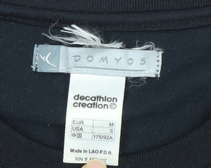 Domyos Men’s Black M Moisture Wicking Gym T-Shirt