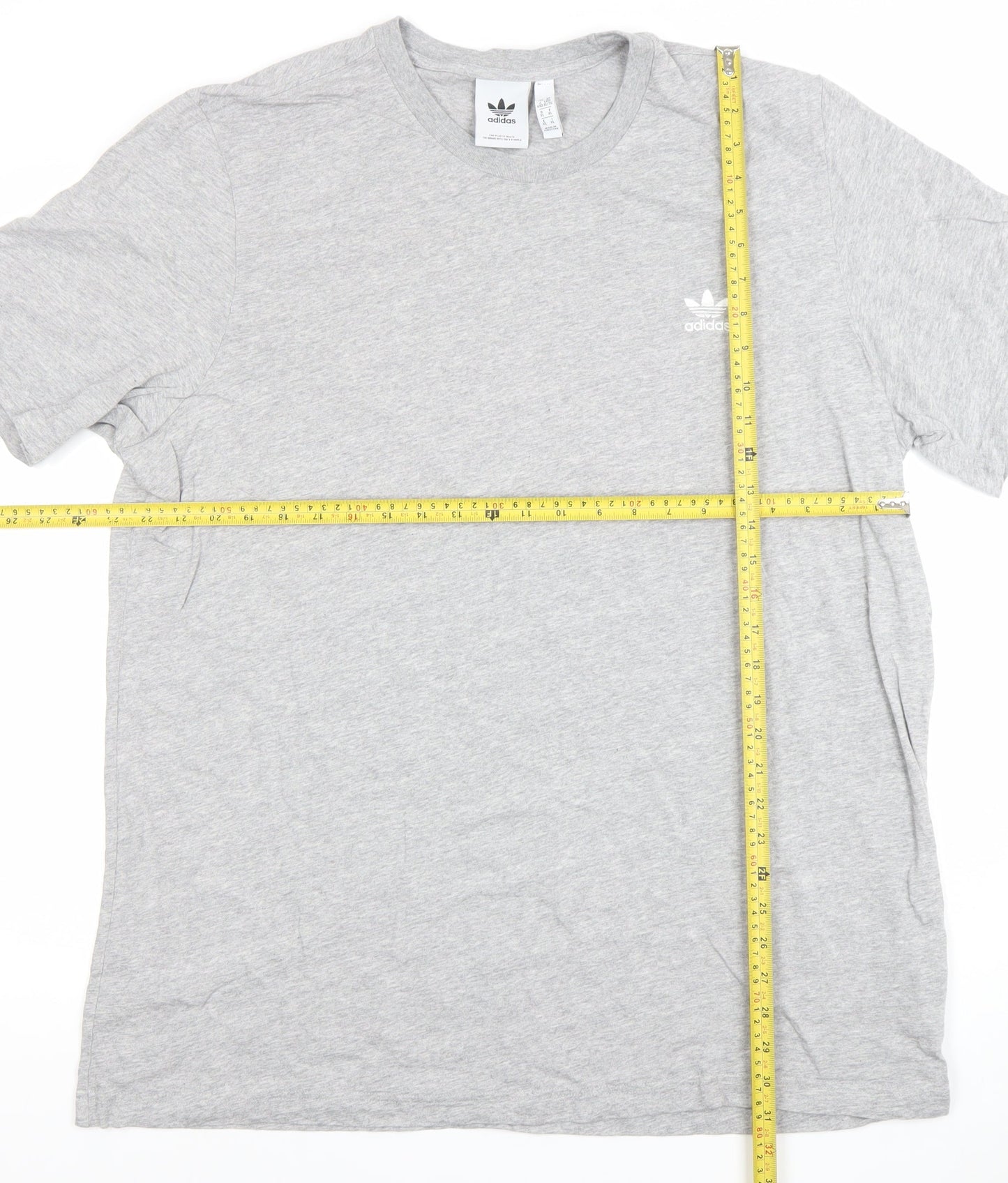 Adidas Men's Grey XL Trefoil Logo Regular Fit Short Sleeve T-Shirt