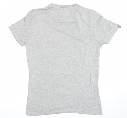 Superdry Men's Grey Colourblock Sports T-Shirt Size M