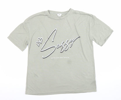 Girls UK Size 9-10 Years River Island Green Basic T-Shirt