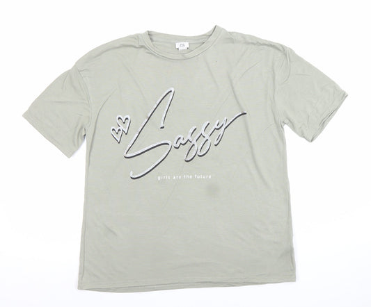 Girls UK Size 9-10 Years River Island Green Basic T-Shirt