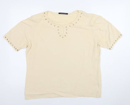 Womens UK Size L Windsmoor Beige Basic T-Shirt