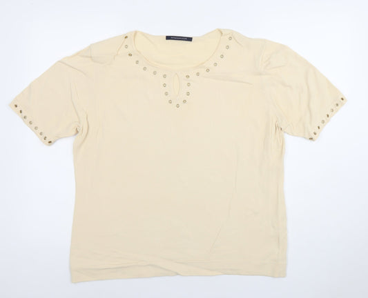 Womens UK Size L Windsmoor Beige Basic T-Shirt