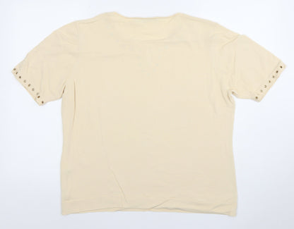 Womens UK Size L Windsmoor Beige Basic T-Shirt