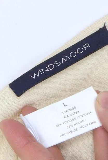 Womens UK Size L Windsmoor Beige Basic T-Shirt