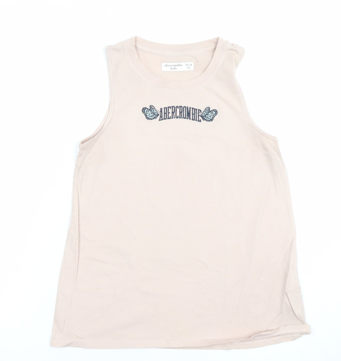 Girls UK Size 13-14 Years abercrombie kids Beige Basic Tank