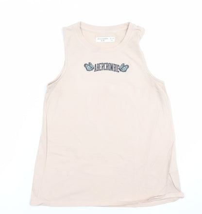 Girls UK Size 13-14 Years abercrombie kids Beige Basic Tank