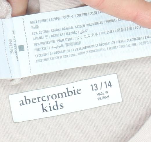 Girls UK Size 13-14 Years abercrombie kids Beige Basic Tank