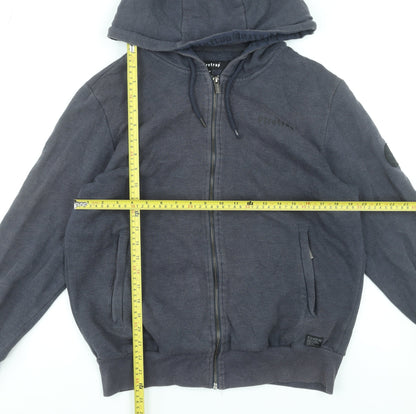 Mens UK Size M Firetrap Blue Full Zip Hoodie