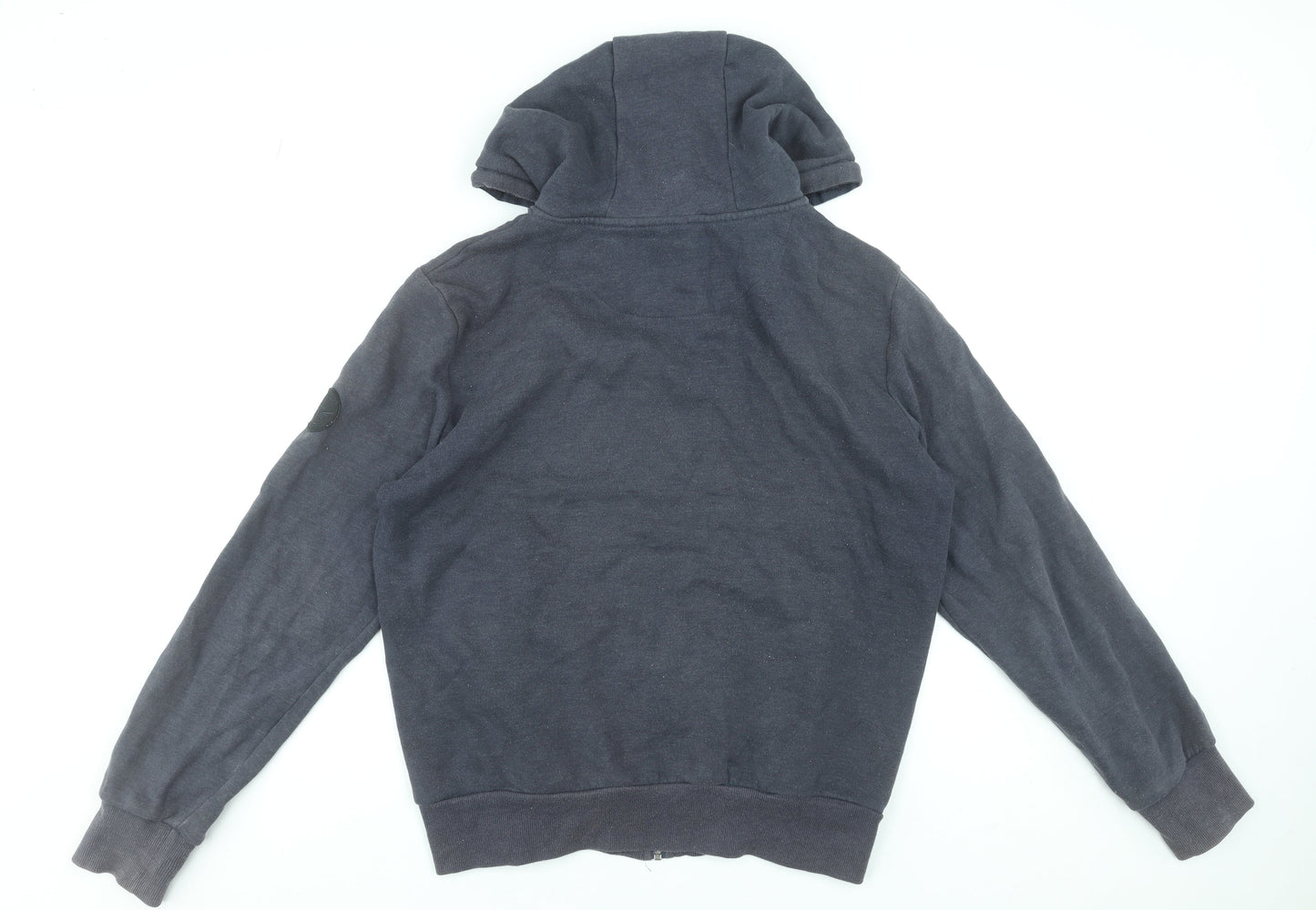 Mens UK Size M Firetrap Blue Full Zip Hoodie