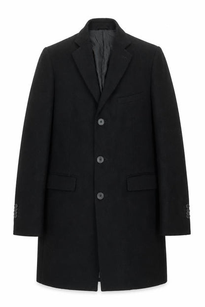Mens UK Size 42 Remus Uomo Black Overcoat
