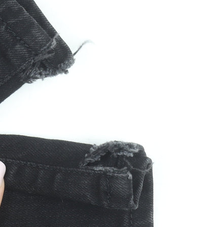Mens UK Size L River Island Regular Fit Straight Black Jeans