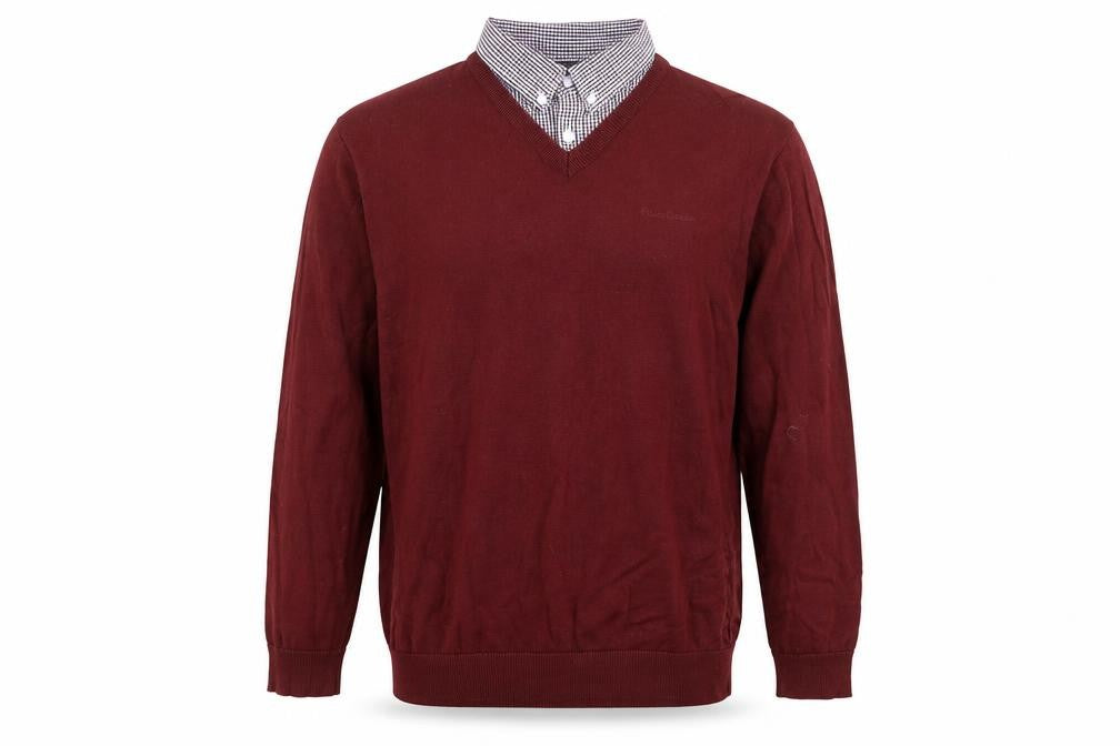 Mens UK Size L Pierre Cardin Red Pullover Jumper