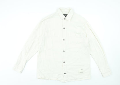 Mens UK Size M Pull&Bear Ivory Basic Jacket