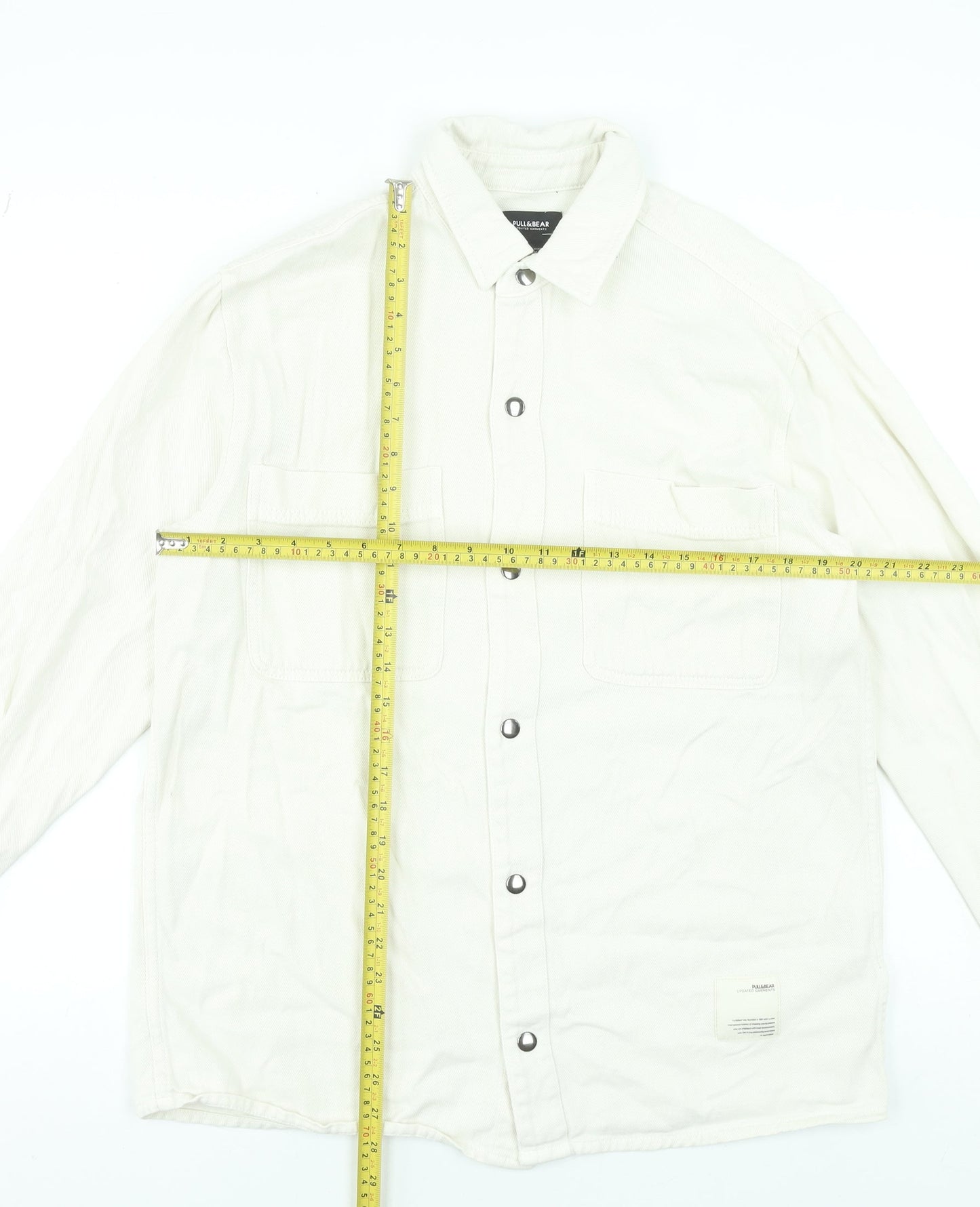 Mens UK Size M Pull&Bear Ivory Basic Jacket