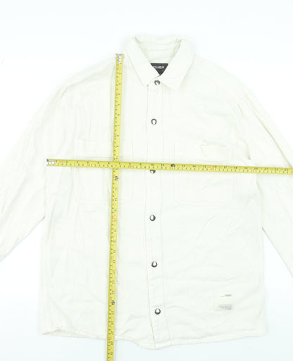 Mens UK Size M Pull&Bear Ivory Basic Jacket