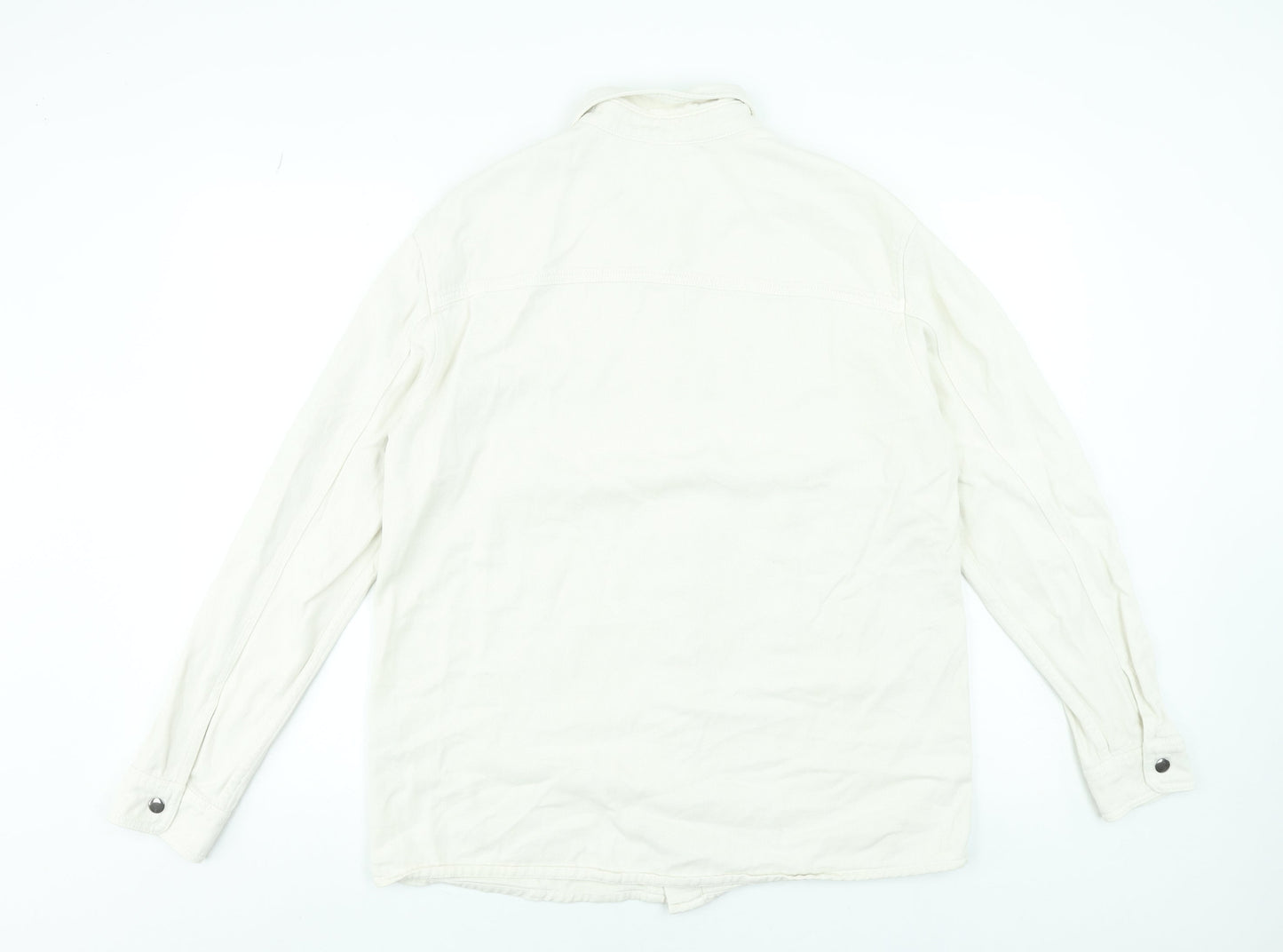 Mens UK Size M Pull&Bear Ivory Basic Jacket