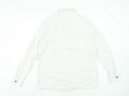 Mens UK Size M Pull&Bear Ivory Basic Jacket
