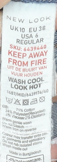 New Look Women Blue Skinny Jeans Size 10 Stretch Denim