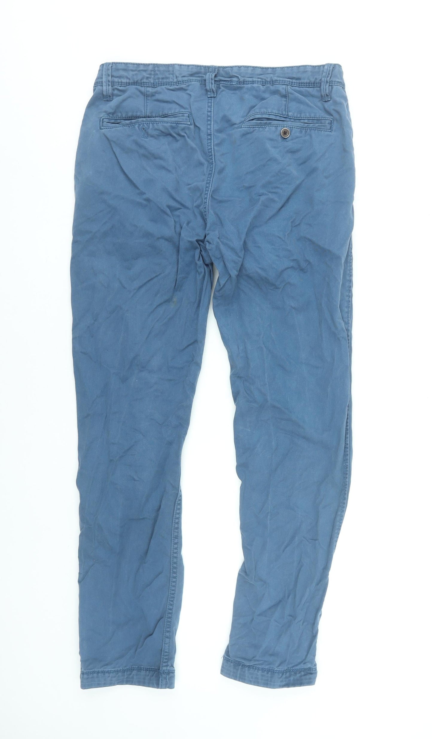 Fat Face Men's Blue Cotton Chino Trousers 32R Regular Fit Casual