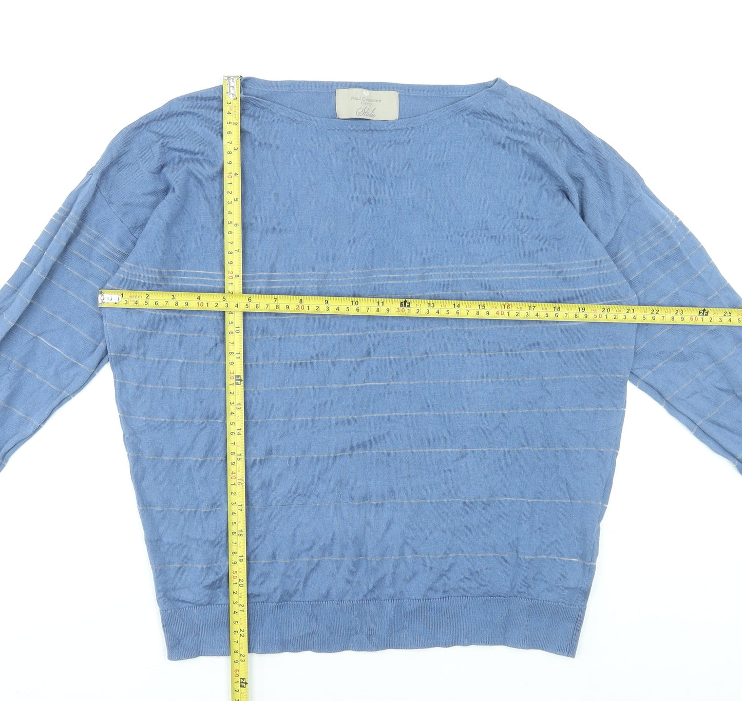 Womens UK Size L Paul Costelloe Living Studio Blue Pullover Jumper