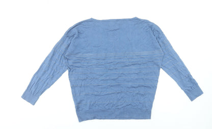 Womens UK Size L Paul Costelloe Living Studio Blue Pullover Jumper