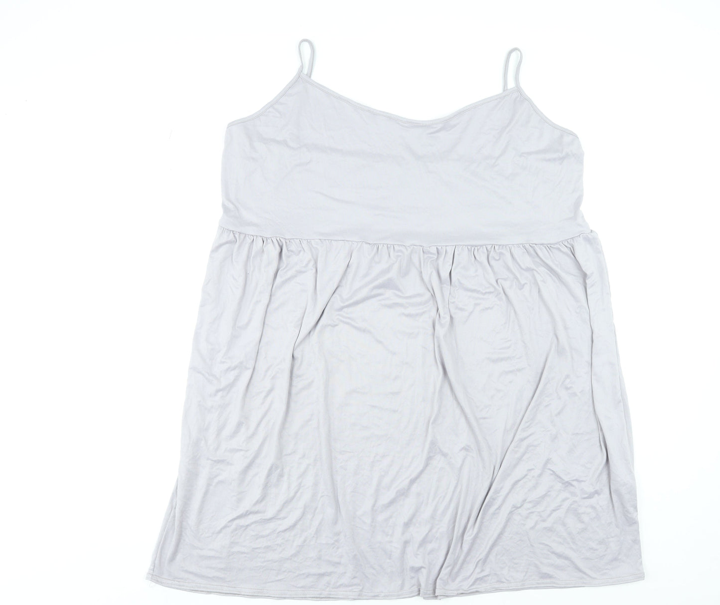Boohoo Women’s Plus Grey Jersey Slip Dress Size 28