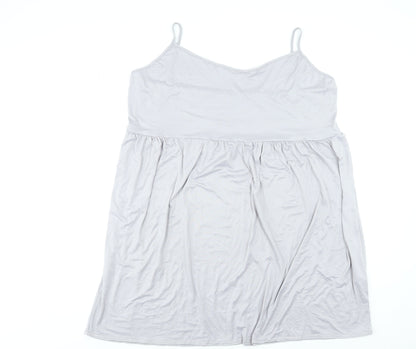 Boohoo Women’s Plus Grey Jersey Slip Dress Size 28