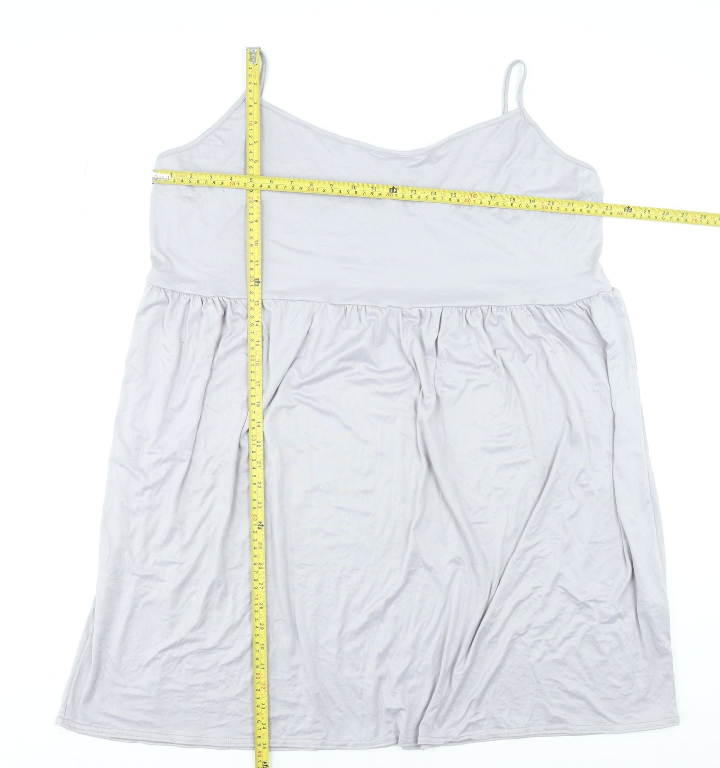 Boohoo Women’s Plus Grey Jersey Slip Dress Size 28