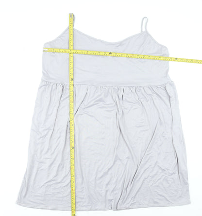 Boohoo Women’s Plus Grey Jersey Slip Dress Size 28