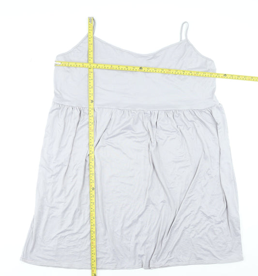 Boohoo Women’s Plus Grey Jersey Slip Dress Size 28