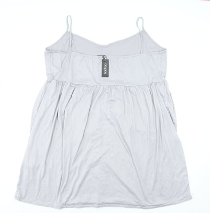 Boohoo Women’s Plus Grey Jersey Slip Dress Size 28