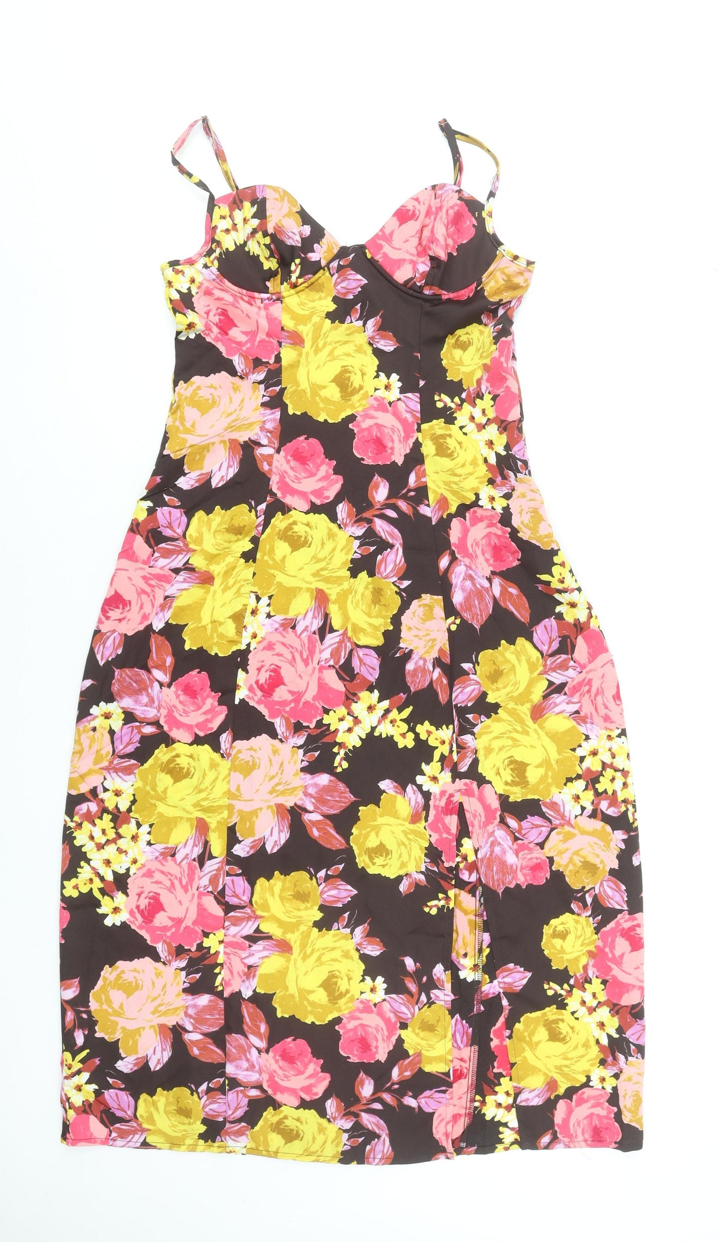 Brave Soul Women's Multicoloured Floral Slip Dress S